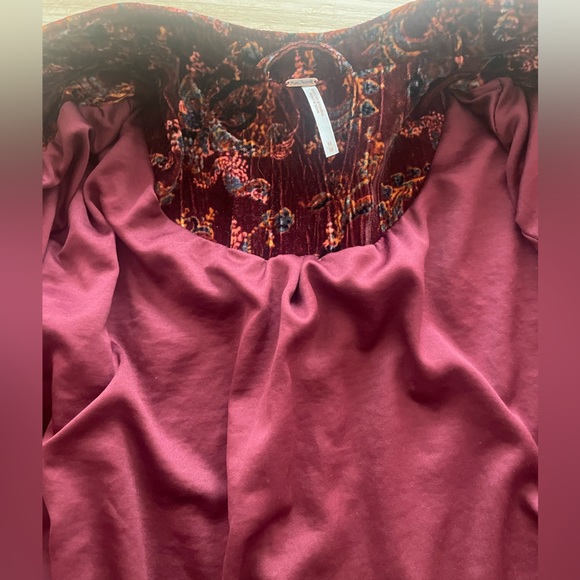 Free People Burgundy Velvet Jacket - Picture 5 of 10